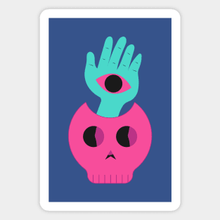 Skull's Watchful Hand Magnet